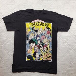 My Hero Academia Selfie Group black T shirt size M